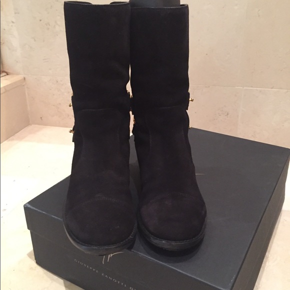Giuseppe Zanotti suede chain Cobain boots 6 - Picture 5 of 8